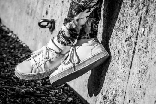 Weisse Sneakerschuhe